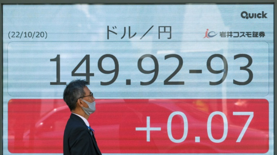 Le dollar d&eacute;passe les 150 yens pour la premi&egrave;re fois en 32 ans