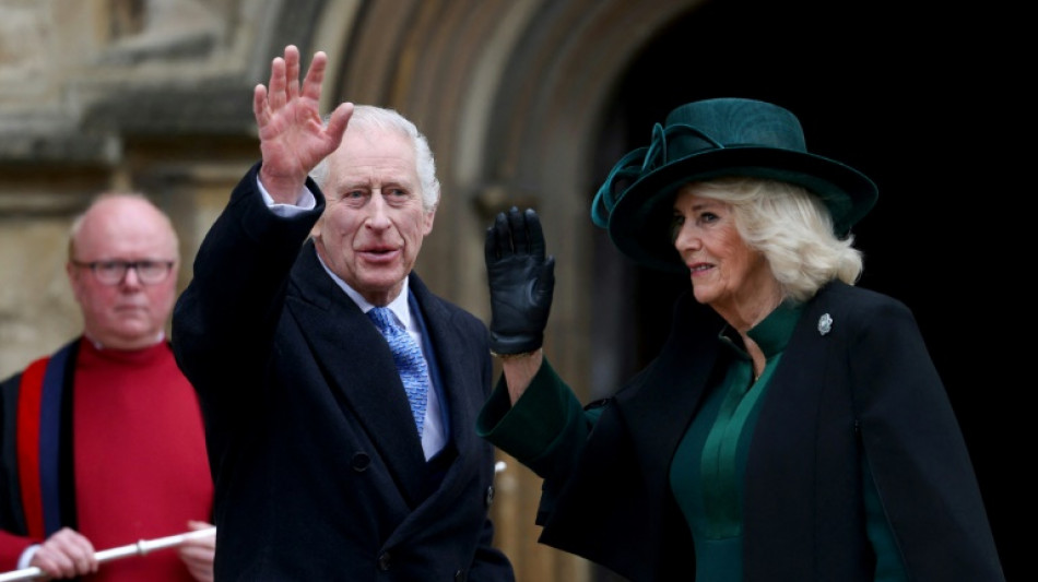 Britischer K&ouml;nig Charles III. nimmt an Ostermesse in Windsor teil 
