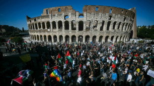 Italie: mar&eacute;e humaine &agrave; Rome en soutien aux Palestiniens 