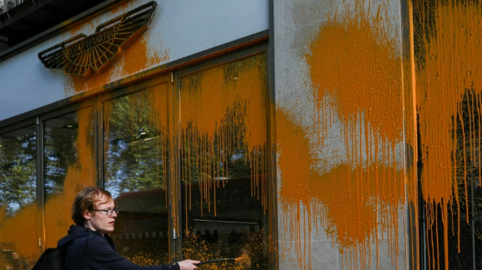 Des militants &eacute;cologistes s'attaquent &agrave; une concession automobile Aston Martin &agrave; Londres