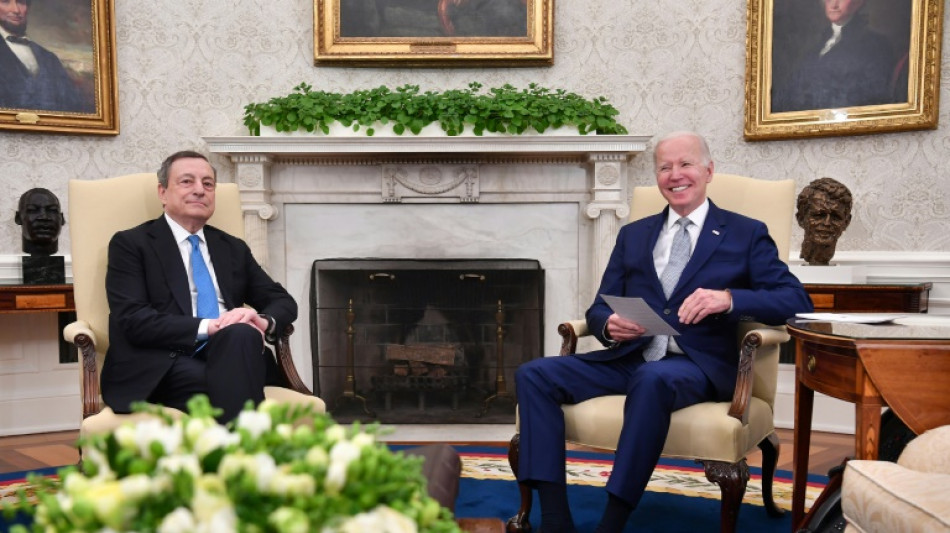 A Washington, Draghi et Biden vantent leur unit&eacute; face &agrave; la Russie
