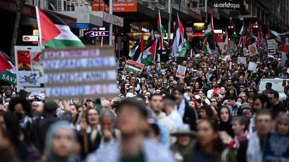 Manifestazioni pro Gaza in 40 citt&agrave; dell'Australia