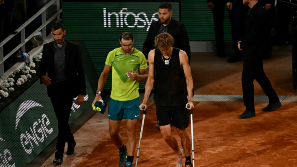 Roland-Garros: Rafael Nadal en finale apr&egrave;s l'abandon sur blessure de Zverev