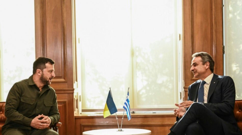 Greece offers F-16 training, reconstruction help as Zelensky visits