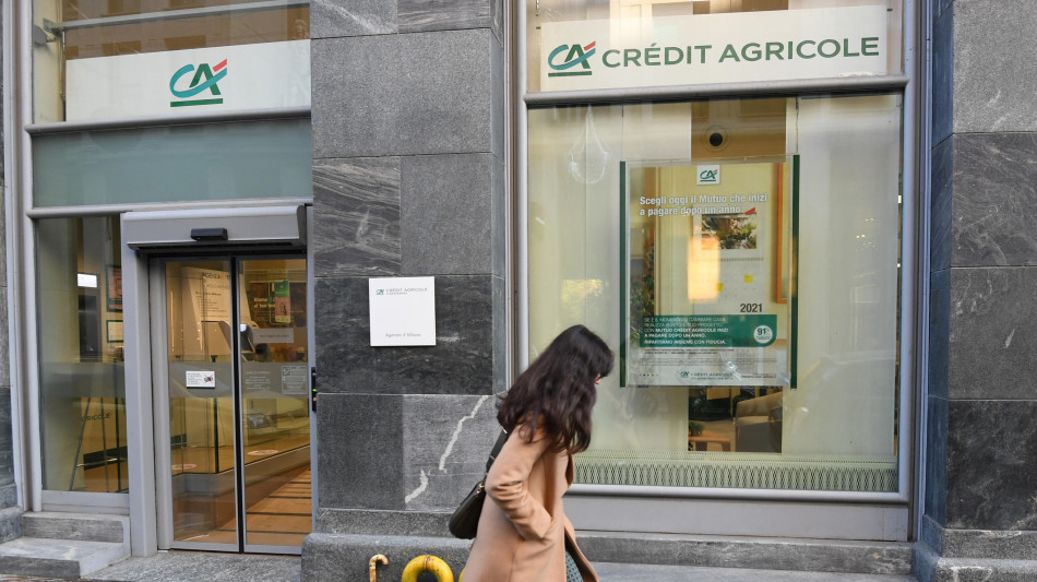Cresce utile di Credit Agricole, nel semestre a 4,8 miliardi