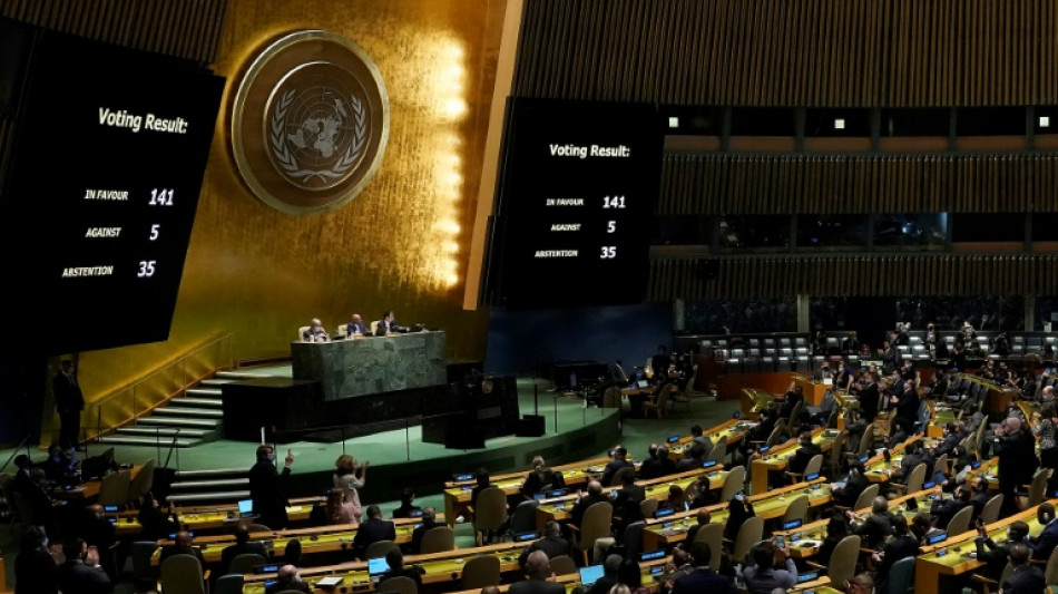 Vote massif rare &agrave; l'ONU pour "exiger" de la Russie l'arr&ecirc;t de la guerre en Ukraine