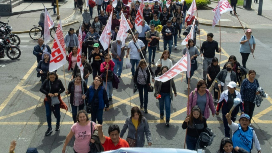 Centenas de professores protestam por melhores sal&aacute;rios no Peru
