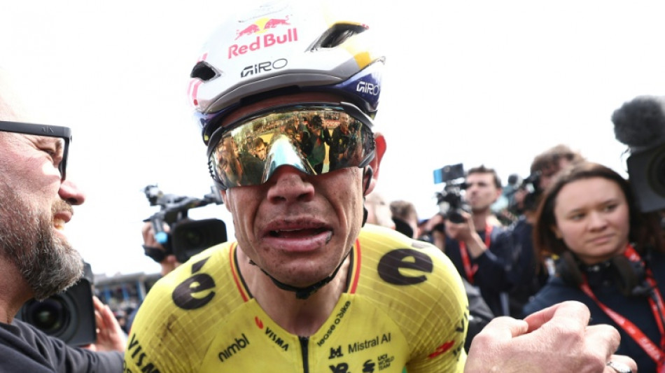 Tearful Van Aert finally wins Paris-Roubaix cycling Monument