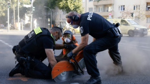 Autofahrer bespr&uuml;ht Aktivisten von Letzter Generation in Berlin mit Reizgas