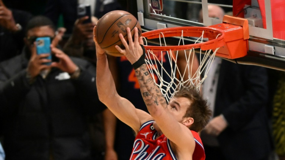 Lillard wins NBA 3-point title with unknown McClung Dunk king