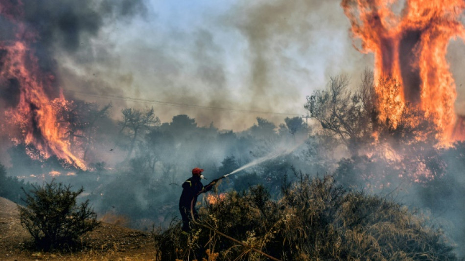 Hunderte Feuerwehrleute k&auml;mpfen weiter gegen Waldbr&auml;nde in Griechenland